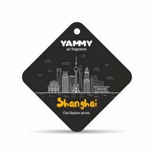 Ароматизатор подвес. сити "Yammy" картон с пропиткой Квадрат "Shanghai"