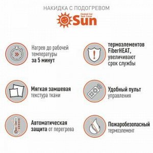 Накидка CARFORT Sun, с подогревом, серая