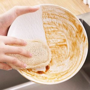 Губка для мытья посуды из люфы, 1 шт.