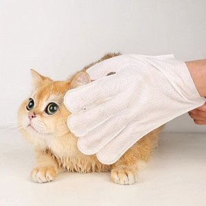 Влажные перчатки для животных, 7 штук