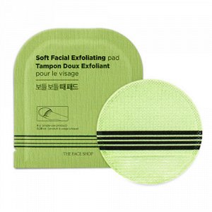 КR/ THE FACESHOP Soft Facial Exfoliating pad Спонж-пилинг