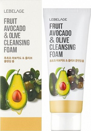 Очищающая пенка с экстрактом авокадо и оливы Fruit Avocado&Olive Cleansing Foam