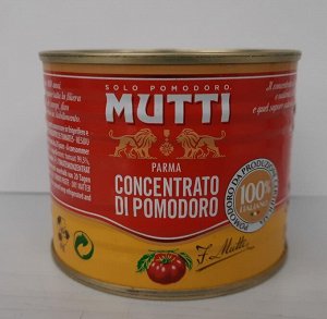 "Томатная паста ""Мутти"" с массовой долей сухих веществ 22% (0,210 кг) ж/б
