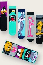 Красочные носки унисекс из 5 предметов с героями мультфильмов KRKTR1