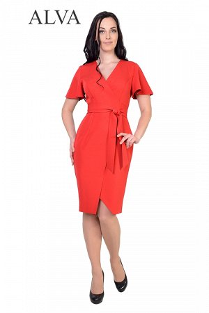Платье Платье Алена 8479-5 выполненное из ткани плательный стрейч-креп.Настоящая находка для барышень, что желают быть женственными и привлекательными без ущерба комфорту. Модель яркого цвета сделает 