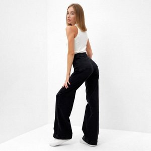 Брюки женские джинсовые, MINAKU SLIM FIT цвет черный, 42 (рост 168)