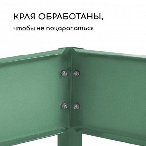 Грядка оцинкованная, 195x100x15 см, тёмно-зелёная, Greengo
