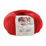 Пряжа Alize Baby Wool №56 Красный