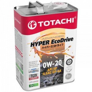 Масло моторное TOTACHI HYPER EcoDrive 0W20 SP/GF-6A синтетика 4л (1/6)