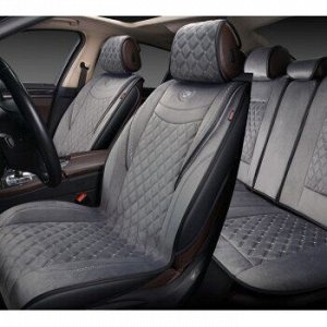 Накидки AUTOPREMIER BRILLIANT, стеганая алькантара, закрытая спинка, к-т4шт., серый (1/3)