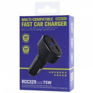 Адаптер ReMax Duke Series 75W PD+QC 2C+2A Fast Car Charger RCC329