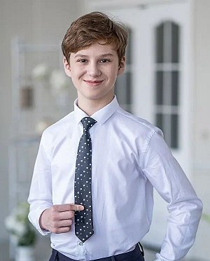 Стильный галстук с дизайном "футбольный мяч" Бекхэм  35 см