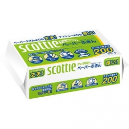 Бумажные кухонные полотенца повышенной плотности устойчивые к воде Crecia "Scottie" двухслойные 200 шт / 30
