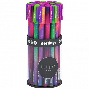 Ручка шариковая Berlingo ""Terrain"" синяя, 0,7мм, грип, рисунок на корпусе, ассорти