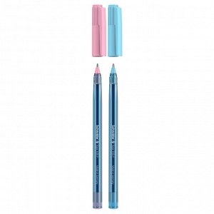 Ручка шариковая Schneider ""Tops 505 F Bubble Gum"" синяя, 0,8мм, прозрачный корпус
