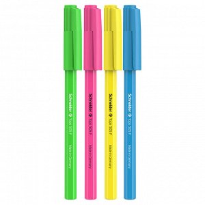 Ручка шариковая Schneider ""Tops 505 F Candy"" синяя, 0,8мм, корпус неон ассорти