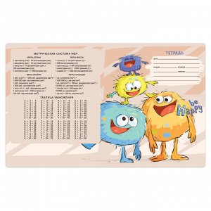 Тетрадь школьная 12л., КЛЕТКА BG ""Be Happy"", эконом