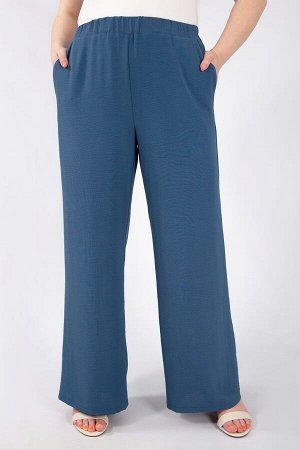Брюки джинс
Женские летние брюки палаццо - самый горячий тренд этого сезона. Пояс на резинке, втачные карманы, комфортная высокая посадка.Эффект мятости ткани придает брюкам оригинальности. Брюки прям