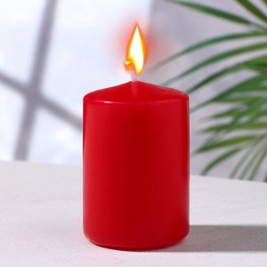 Свеча - цилиндр ароматическая "Бархатная роза", 4х6 см