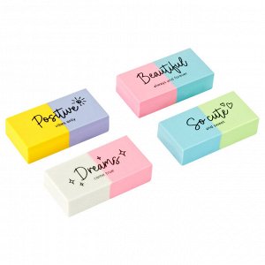 Ластик "Colors", прямоугольный, 44х22х11мм, яркие цвета для творчества, 1 шт, цвет в ассортименте