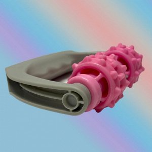 Ручной роликовый массажер для тела (розовый)