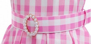 Платье-сарафан розово-белое в стиле Барби