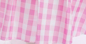 Платье-сарафан розово-белое в стиле Барби