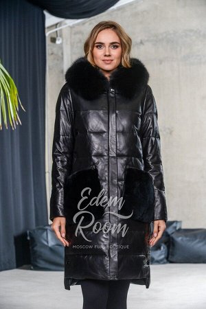 Зимнее кожаная пальто для женщин