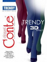 Trendy 150 колготки (Conte) Плотные непрозрачные колготки из нитей Microfibra с эффектом 3D