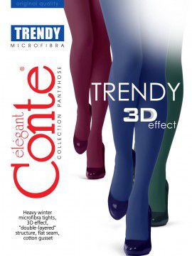 Trendy 150 колготки (Conte) Плотные непрозрачные колготки из нитей Microfibra с эффектом 3D