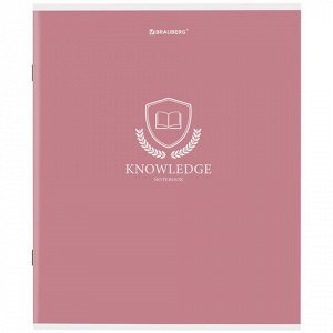 Тетрадь А5, 80 л., BRAUBERG, скоба, клетка, обложка картон, "Knowledge", 404409