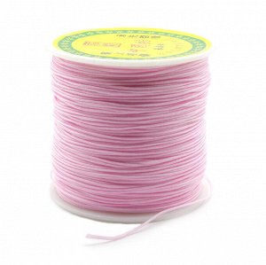 Шнур синтетический (нейлоновый) тибетский 0,5 мм, розовый. Цена за 1 м.
