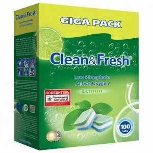 Таблетки для посудомоечных машин 100 шт. CLEAN&amp;FRESH "ALL-in-1", УТ000000044