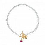 Колье Moon Paris, Kids, с жемчугом и сердцами, MK-23.03-015 (золотистый)
