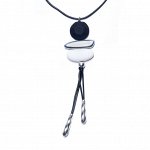 Колье Moon Paris, Loriane, с подвесками из каучука, с текстилем, ML-22.02-015 (черный)