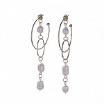Серьги Moon Paris, Ringo Queen, полукольца, с жемчугом, MRQ-22.12-005 (золотистый)