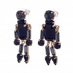 Серьги Moon Paris, Loriane, робот с кристаллами, ML-23.03-054 (черный)