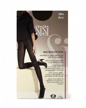 SiSi Microcotton 160 колготки женские очень плотные и тёплые, внешняя сторона - микрофибра, внутренняя - хлопок