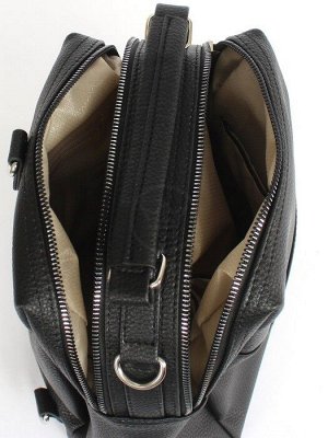 Рюкзак жен искусственная кожа ADEL-195/4в (сумка change), 2отд+карм/перег,  черный флотер  255313