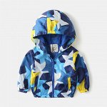 WAPYPY Куртка для мальчика, цвет синий, принт &quot;Звезды&quot;