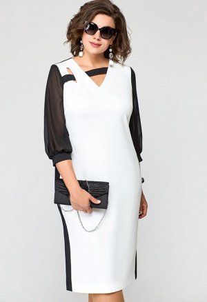 Платье EVA GRANT 7220 черный/белый