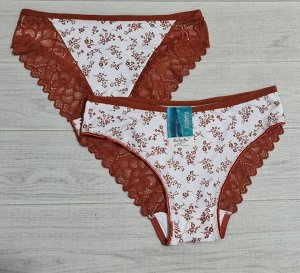 Трусы женские с кружевом 3096 бронза