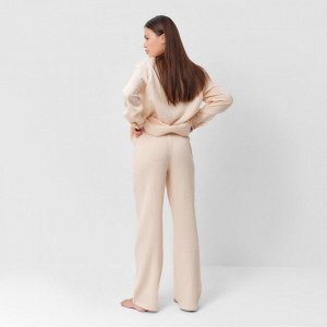 Комплект домашний женский (рубашка, брюки) KAFTAN Basic размер, молочный