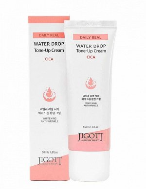 Крем для лица увлажняющий с центеллой азиатской JIGOTT Daily Real Cica Water Drop Tone Up Cream