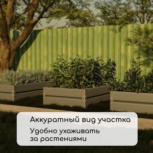 Грядка оцинкованная, 195x100x34 см, Greengo