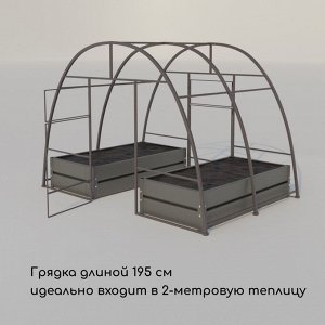Грядка оцинкованная, 195x100x34 см, Greengo