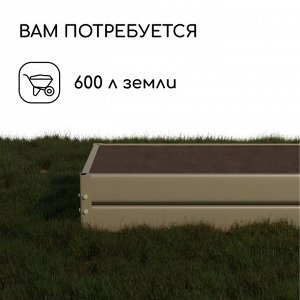 Грядка оцинкованная, 195x100x34 см, Greengo