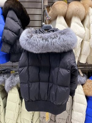 Куртка Пуховик с натуральным мехом, 80 см, утеплен гусиным пухом
Размеры 44,46,48,50,52