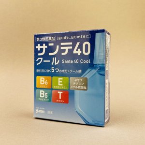 Sante Капли для глаз японские увлажняющие, антивозрастные, отбеливающие 40 Cool Santen, 12мл