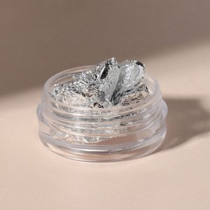 Поталь для декора ногтей, серебристая